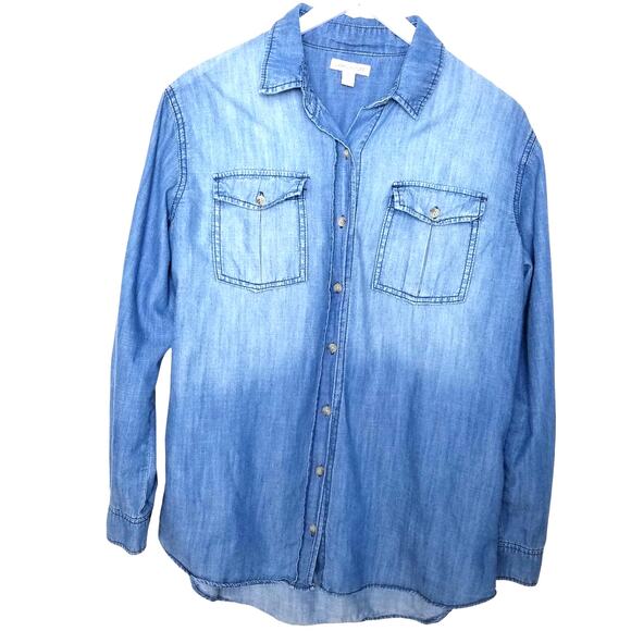 Lark & Wolff By Steven Alan Chambray Shirt Urban Outfitters - Size M - Picture 3 of 10